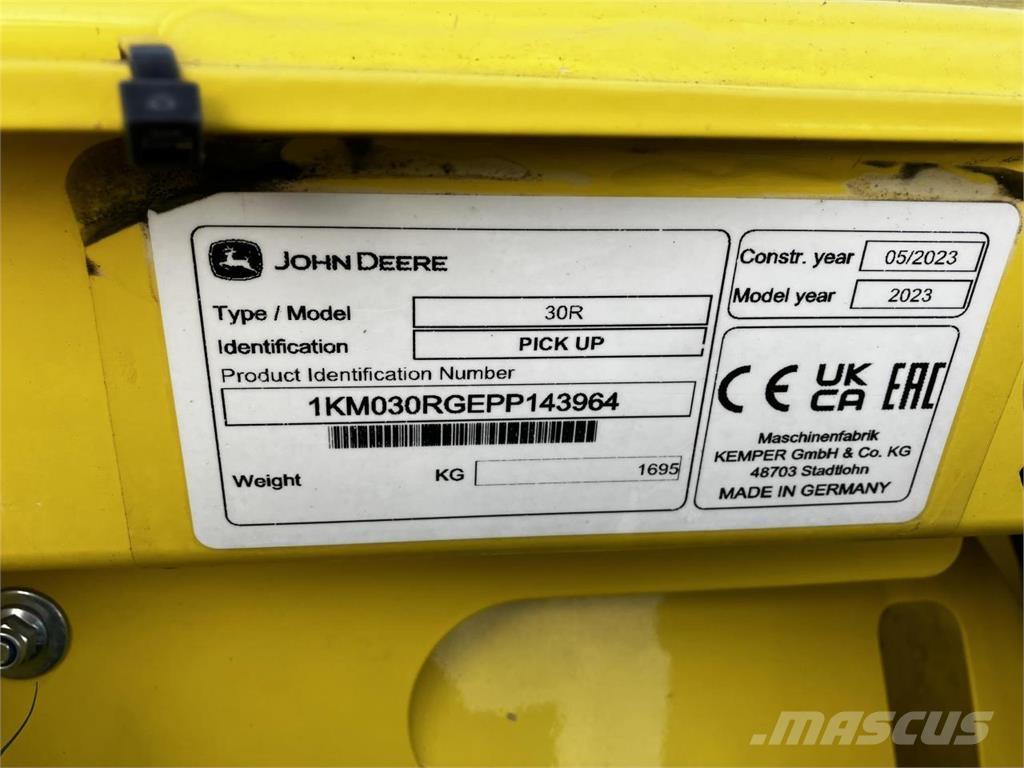 John Deere 30R Dodatna oprema za kombajne