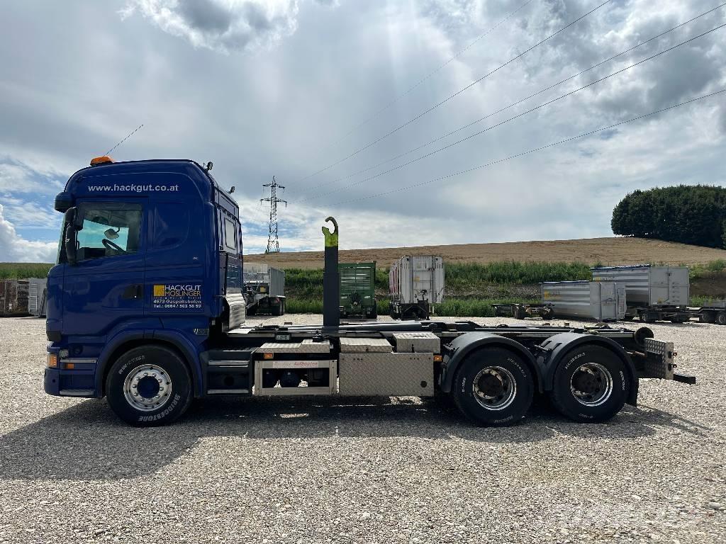Scania R500 Rol kiper kamioni sa kukom za podizanje tereta
