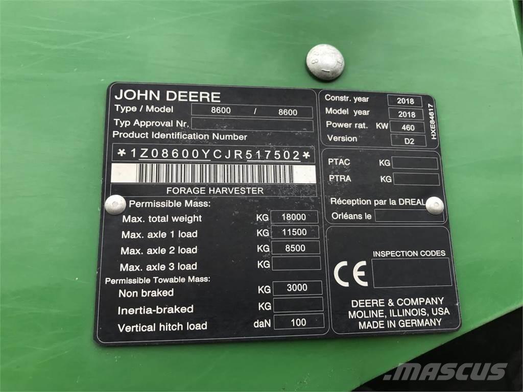 John Deere 8600 Mašine za stočnu hranu sa sopstvenim pogonom