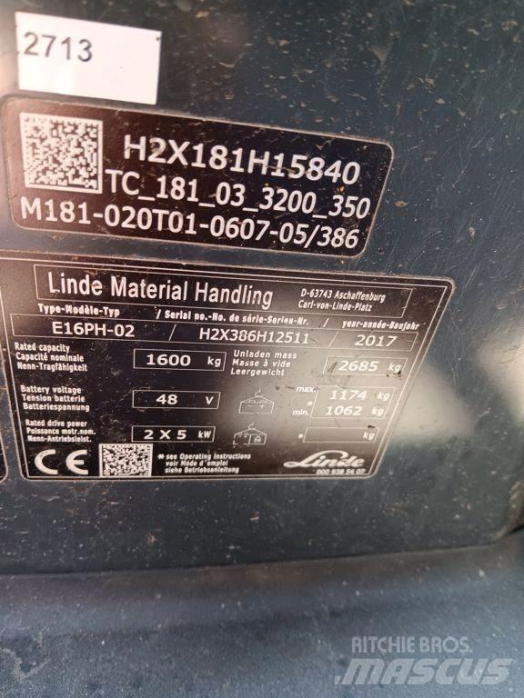 Linde E16PH Električni viljuškari