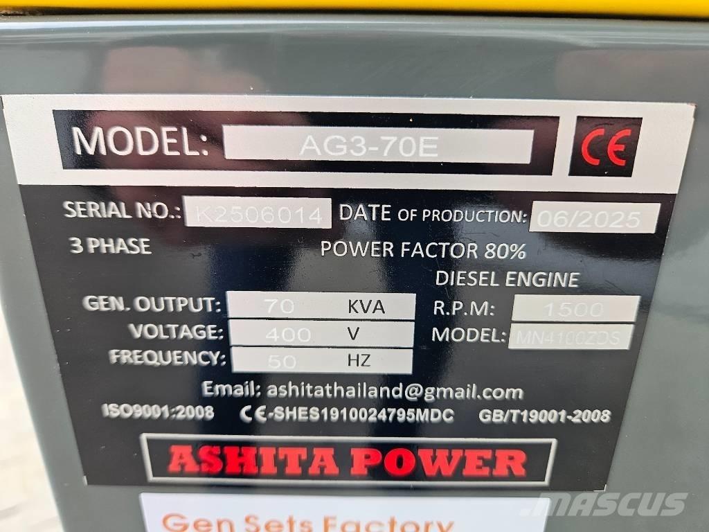 Ashita AG3-70E Dizel generatori