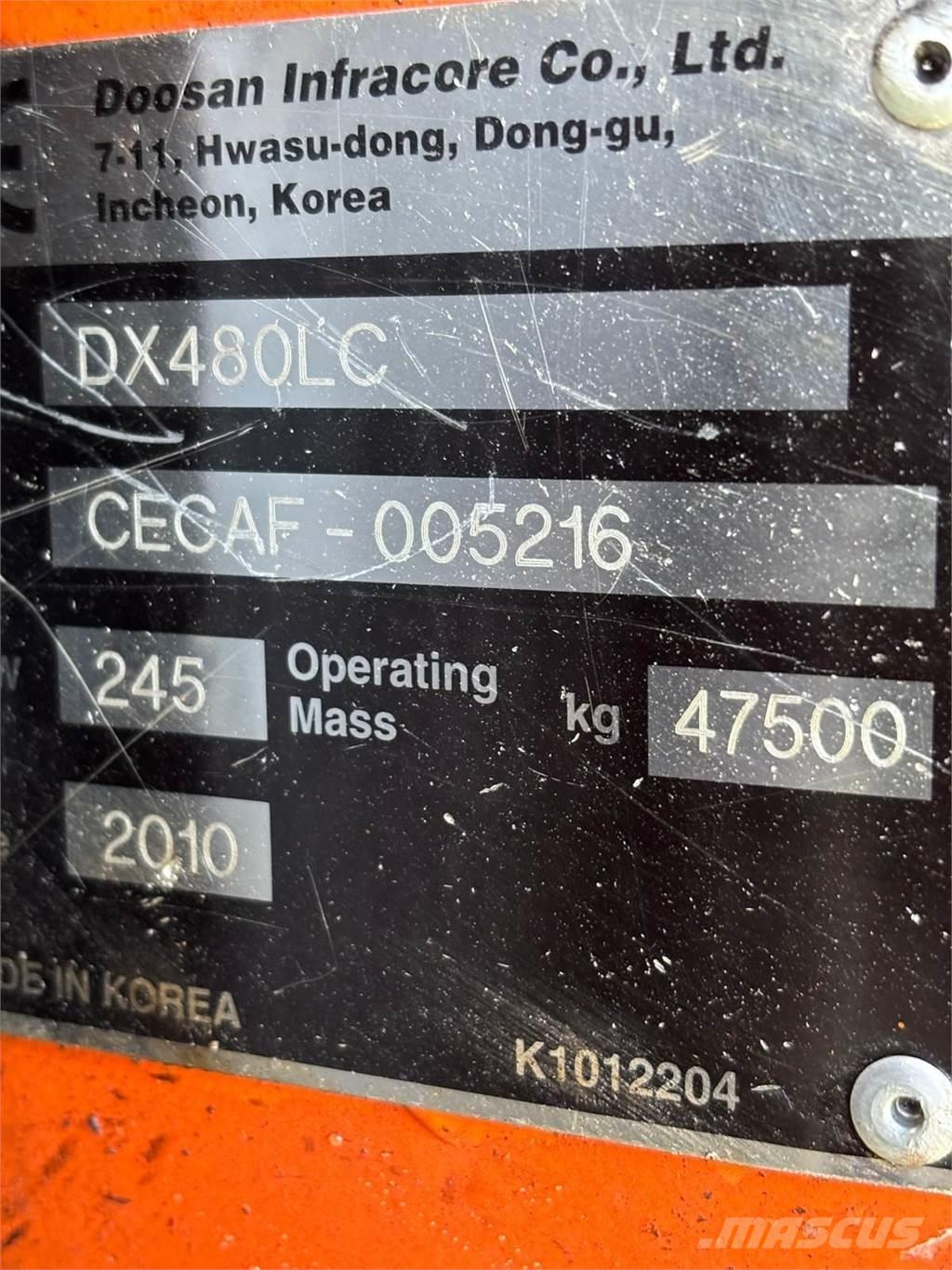 Doosan DX480LC Bageri guseničari