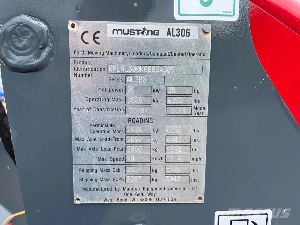 Mustang AL306 Buldožeri na točkovima