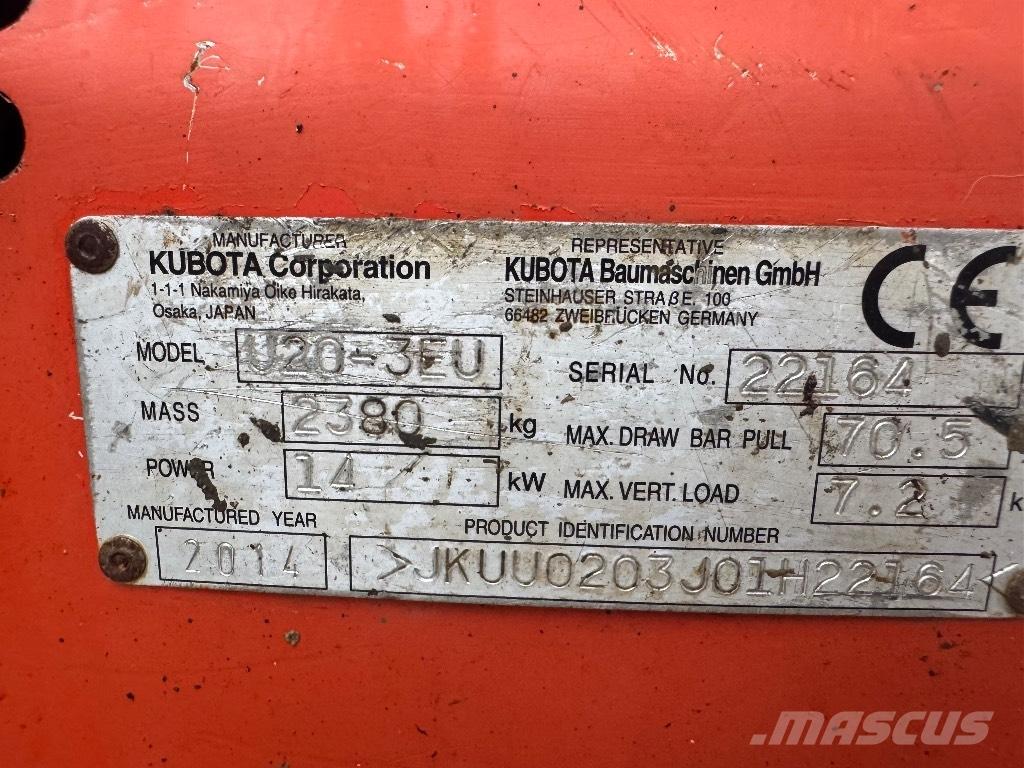 Kubota U 20-3 Mini bageri < 7t