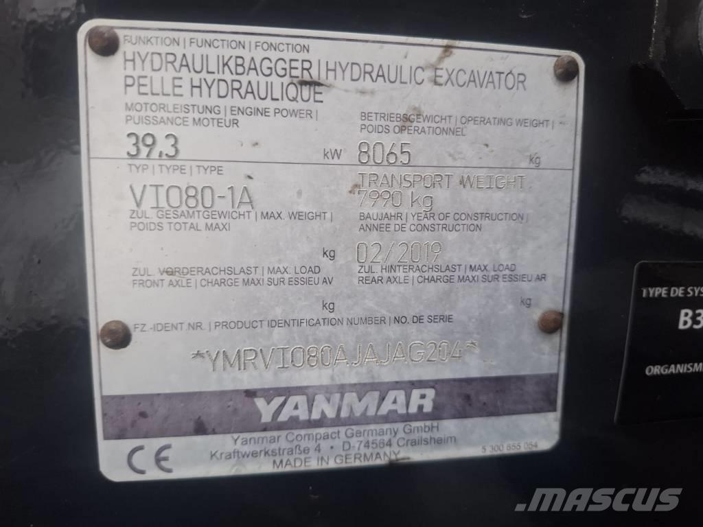 Yanmar Vio 80-1A Midi bageri 7t – 12t
