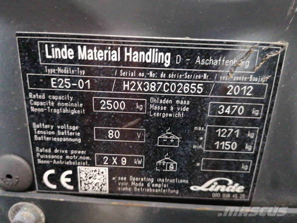 Linde E25-01 Električni viljuškari