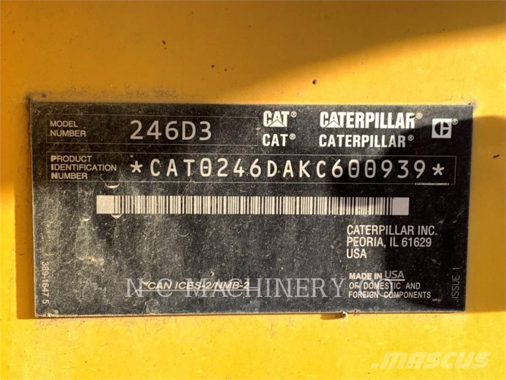 CAT 246D3 H3CB Skid steer mini utovarivači