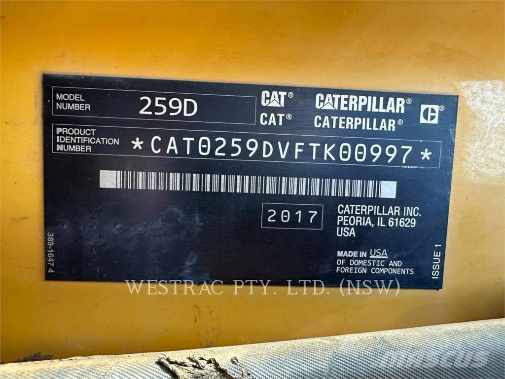 CAT 259D Utovarivaču guseničara