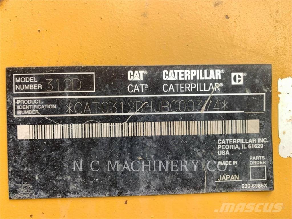 CAT 312D L Bageri guseničari