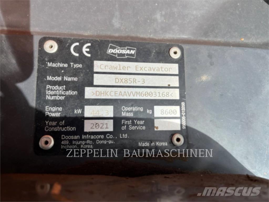 Doosan DX85R-3 Bageri guseničari
