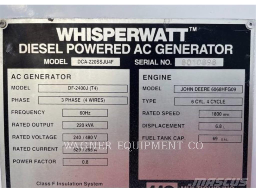 MultiQuip DCA220SSJU4F Ostali generatori