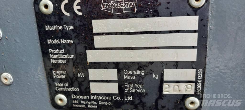 Doosan DX140LCR-5 Bageri guseničari