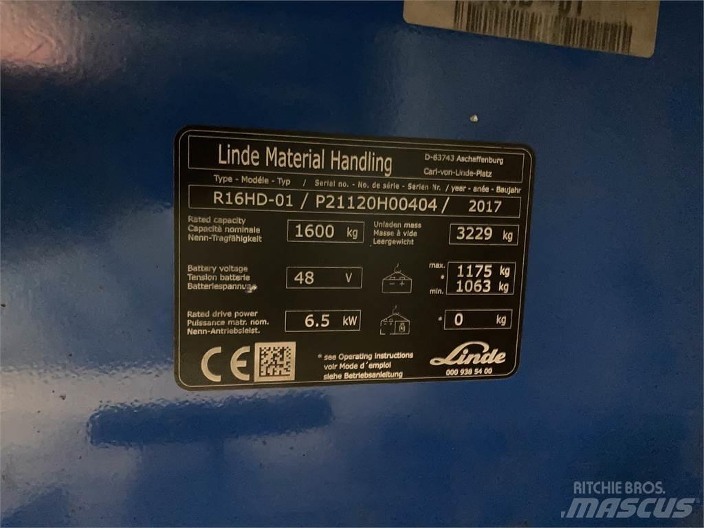 Linde R16HD Viljuškari sa pomičnim stupom