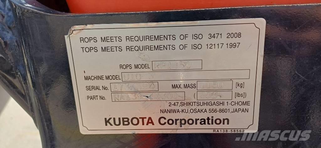Kubota U 10-3 Mini bageri < 7t