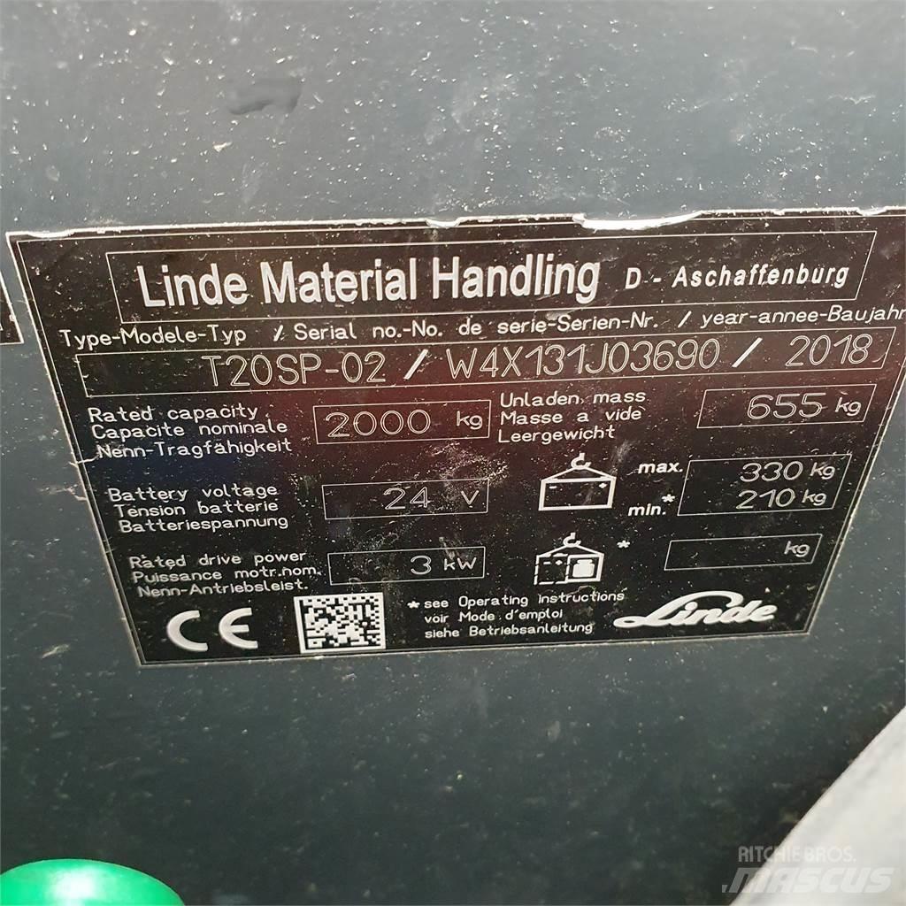 Linde T20SP-lang Nisko podizni električni viljuškar