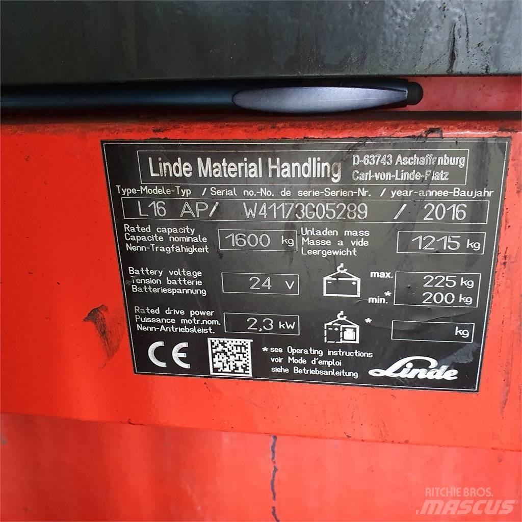 Linde L16AP Ručni električni viljuškar