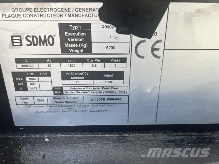 Sdmo X1100 TB Dizel generatori