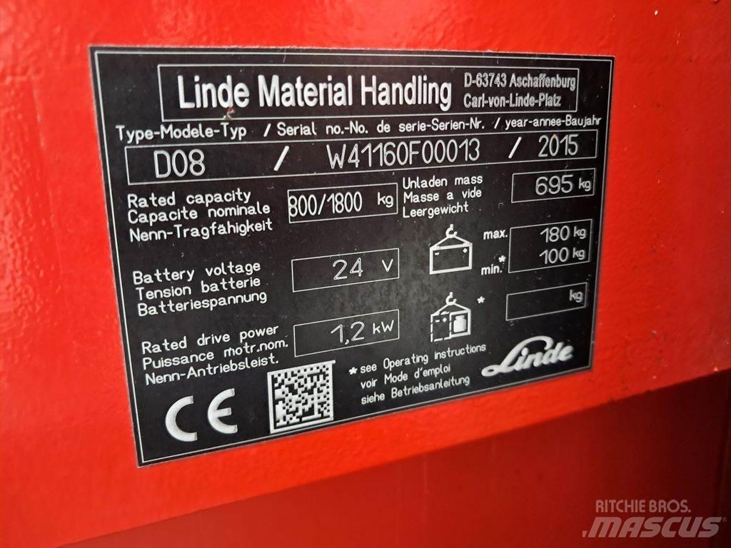 Linde D08 Ručni električni viljuškar