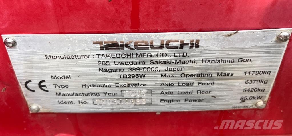 Takeuchi TB 295 W Bageri točkaši