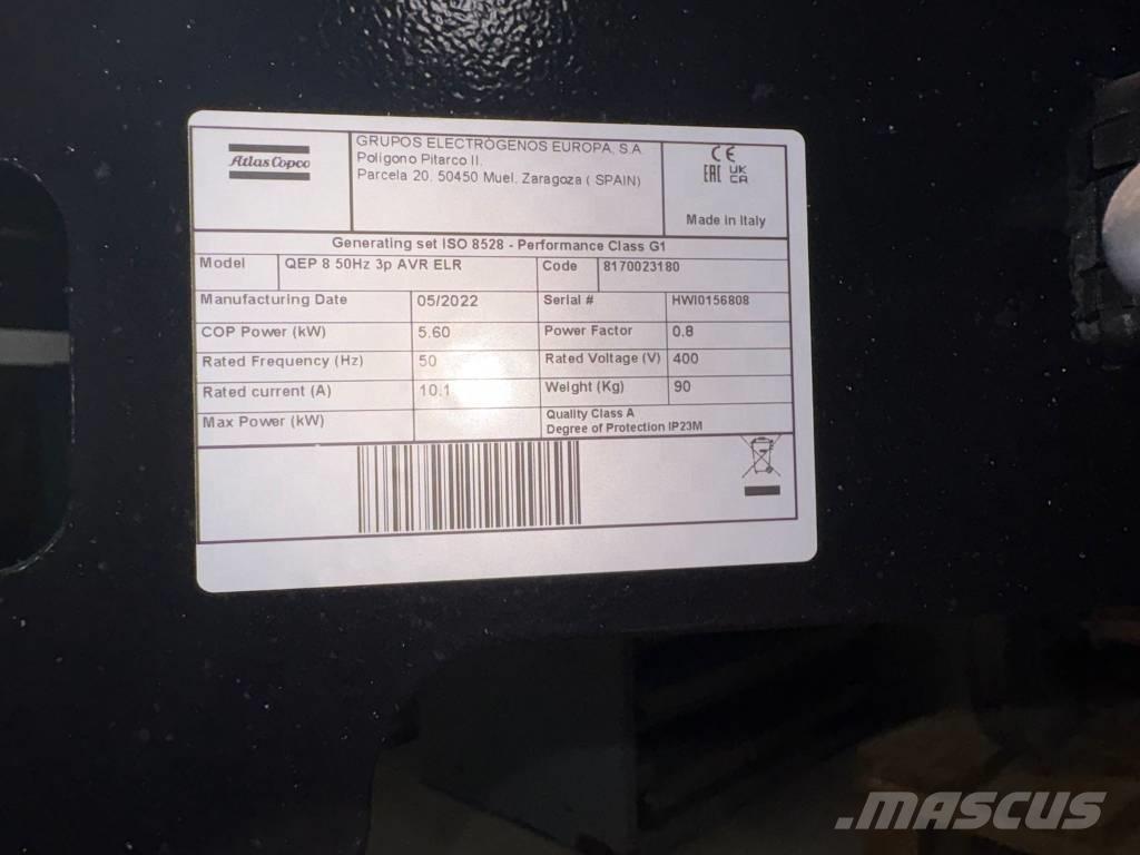 Atlas Copco QEP 8 Benzinski generatori