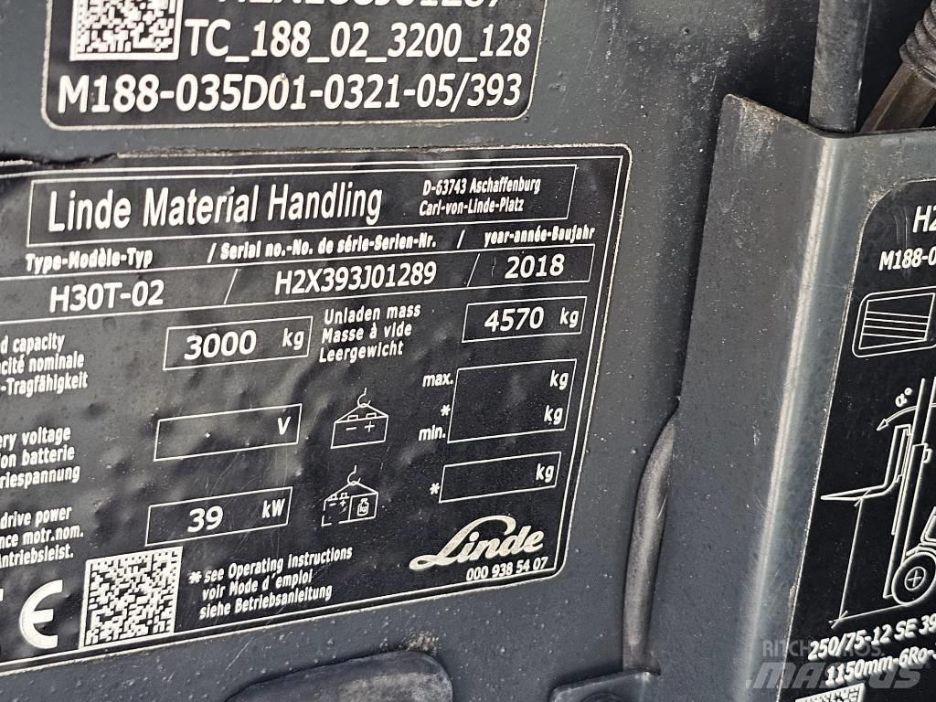 Linde H30T-02 Plinski viljuškari