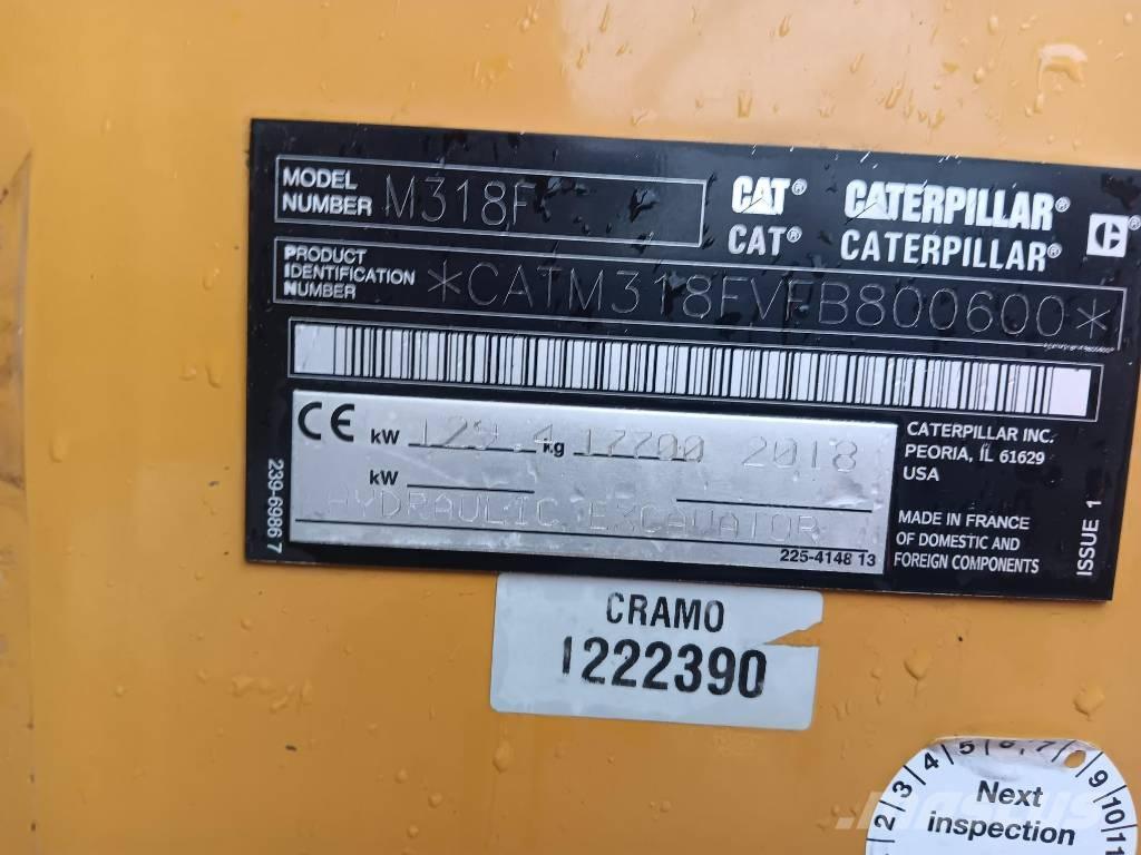 CAT M 318 F Bageri točkaši
