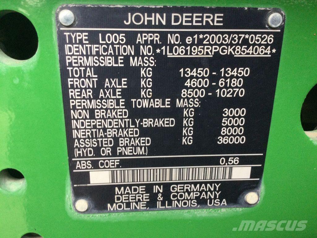 John Deere 6195R Traktori