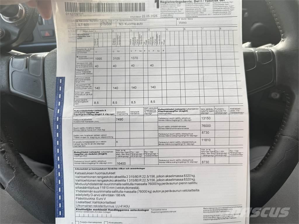 Volvo FH 540 8X4 Rol kiper kamioni sa kukom za podizanje tereta