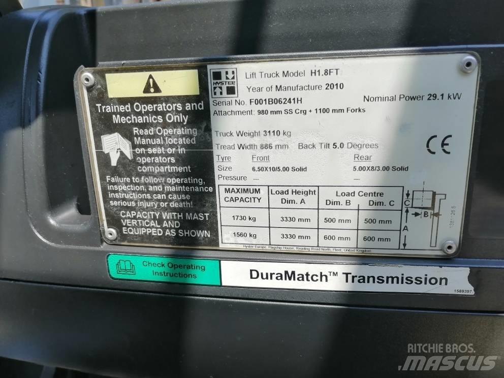 Hyster H 1.8 FT Dizelski viljuškari