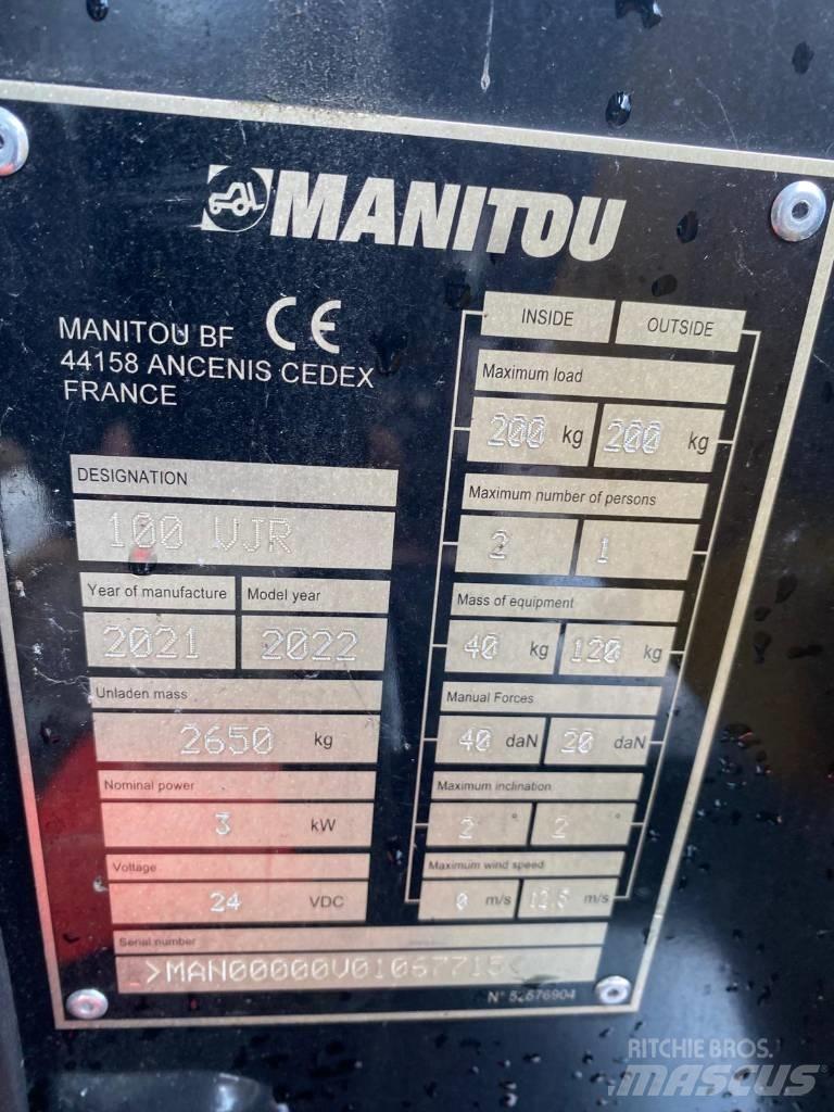 Manitou 100 VJR Jarbolne penjajuće platforme