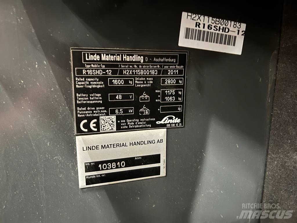 Linde R16S Viljuškari sa pomičnim stupom