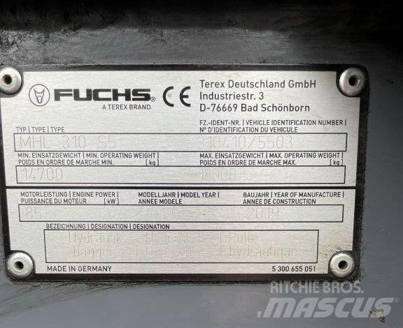 Fuchs MHL310F Bageri za prenos primarnih/sekundarnih sirovina