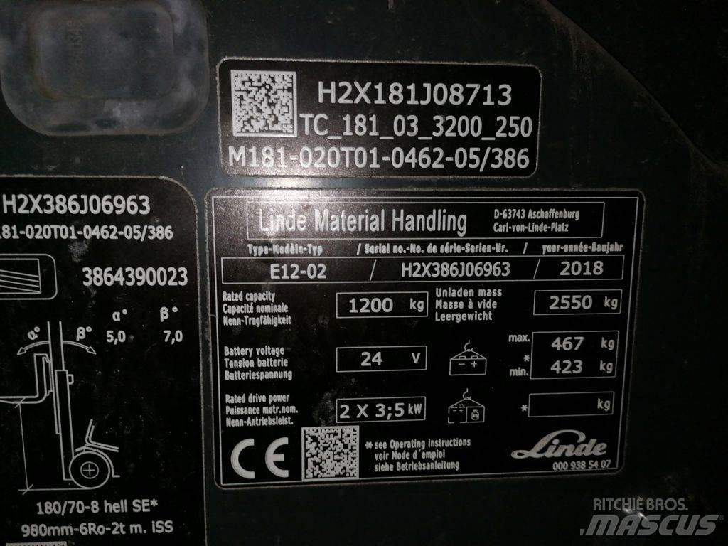 Linde E12-02 Električni viljuškari