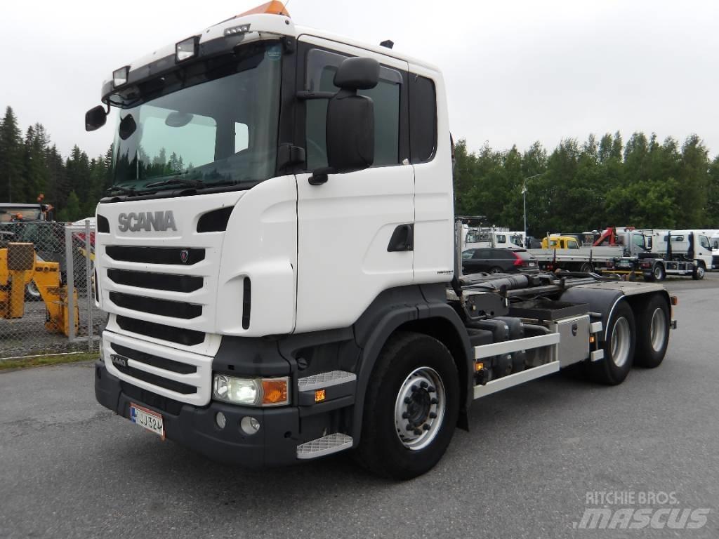 Scania R 440 6x4 Rol kiper kamioni sa kukom za podizanje tereta