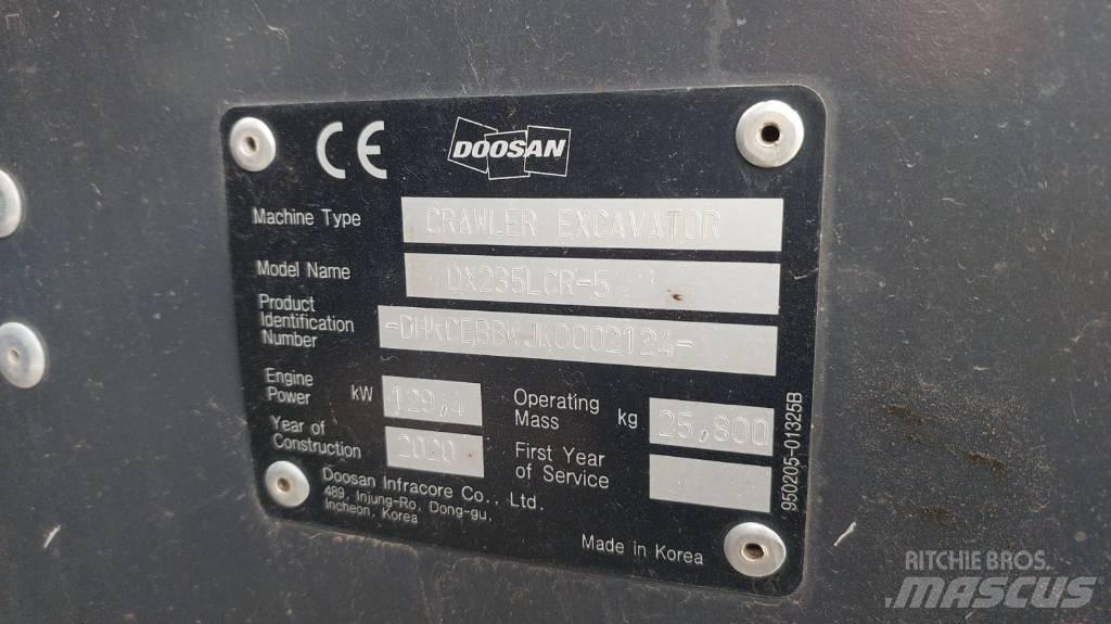 Doosan DX235LCR-5 Bageri guseničari