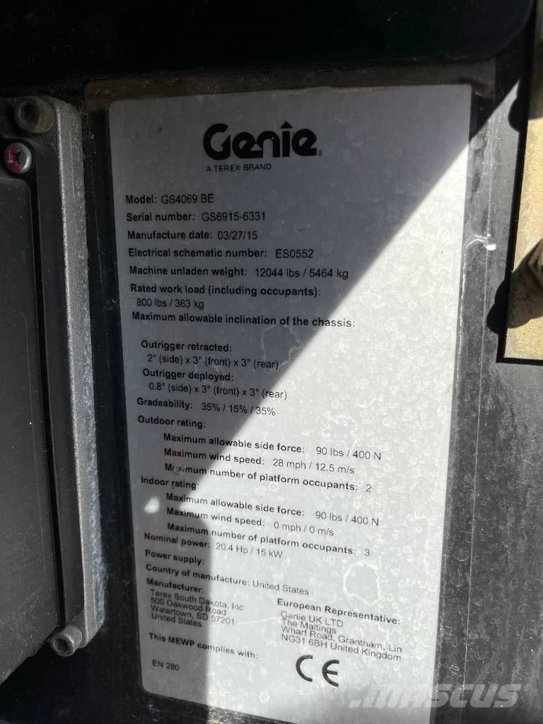Genie GS 4069 BE Makazaste platforme