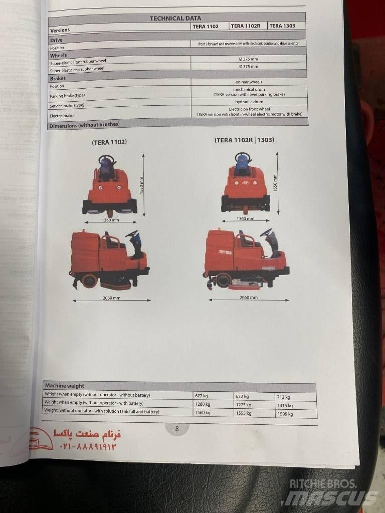 RCM Tera 1102 Mašine za čiščenje i ribanje podova