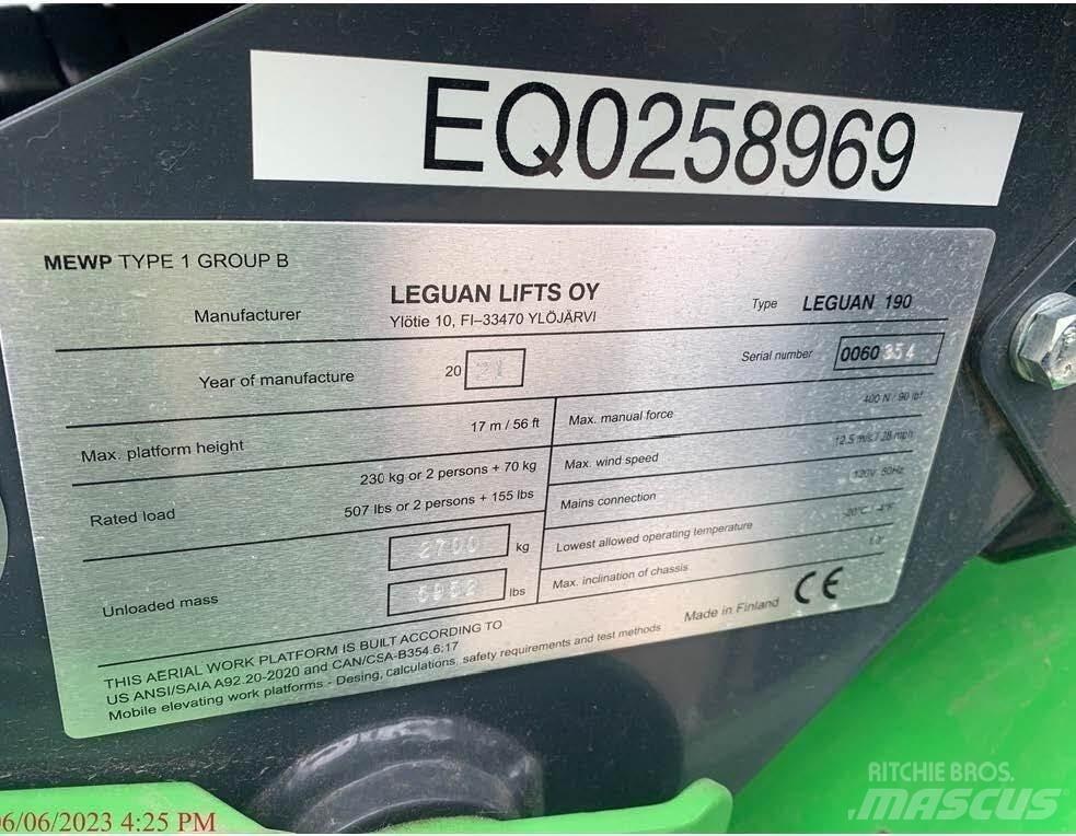 Avant LEGUAN 190 Zglobne podizne platforme