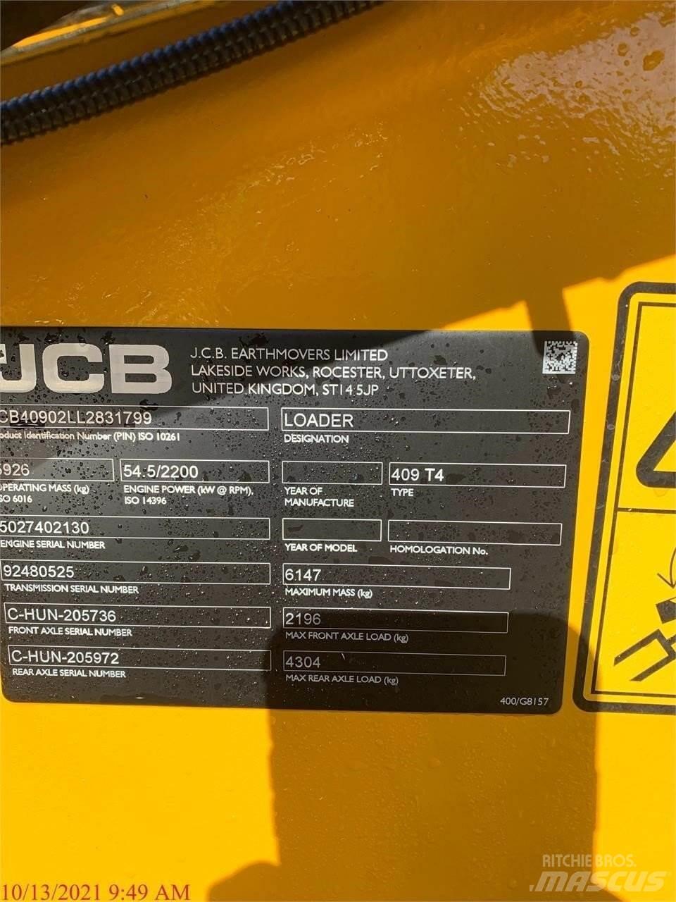 JCB 409 Utovarivači na točkove