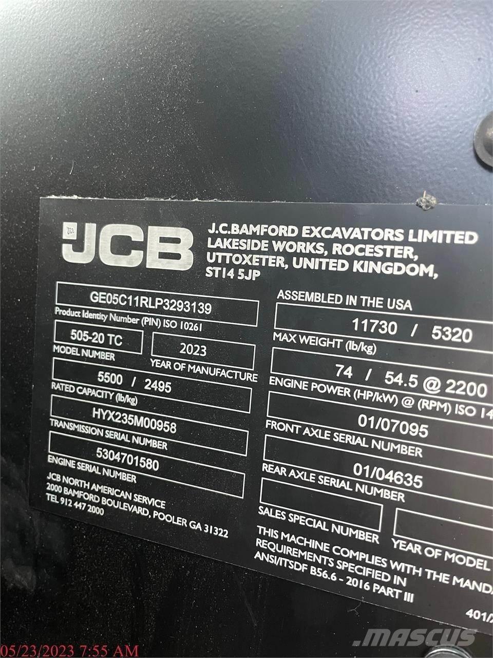 JCB 505-20TC Teleskopski viljuškari