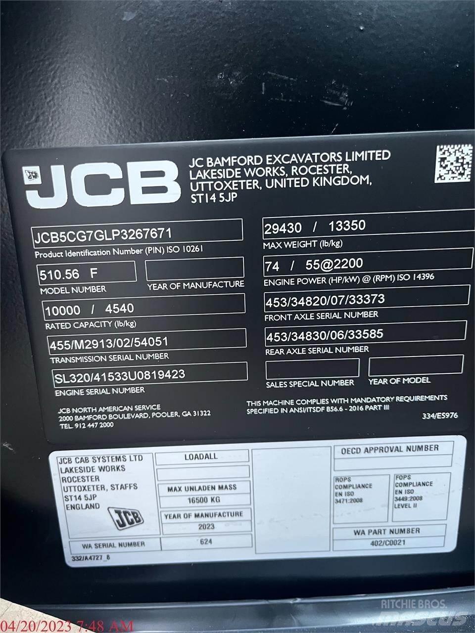 JCB 510-56 Teleskopski viljuškari