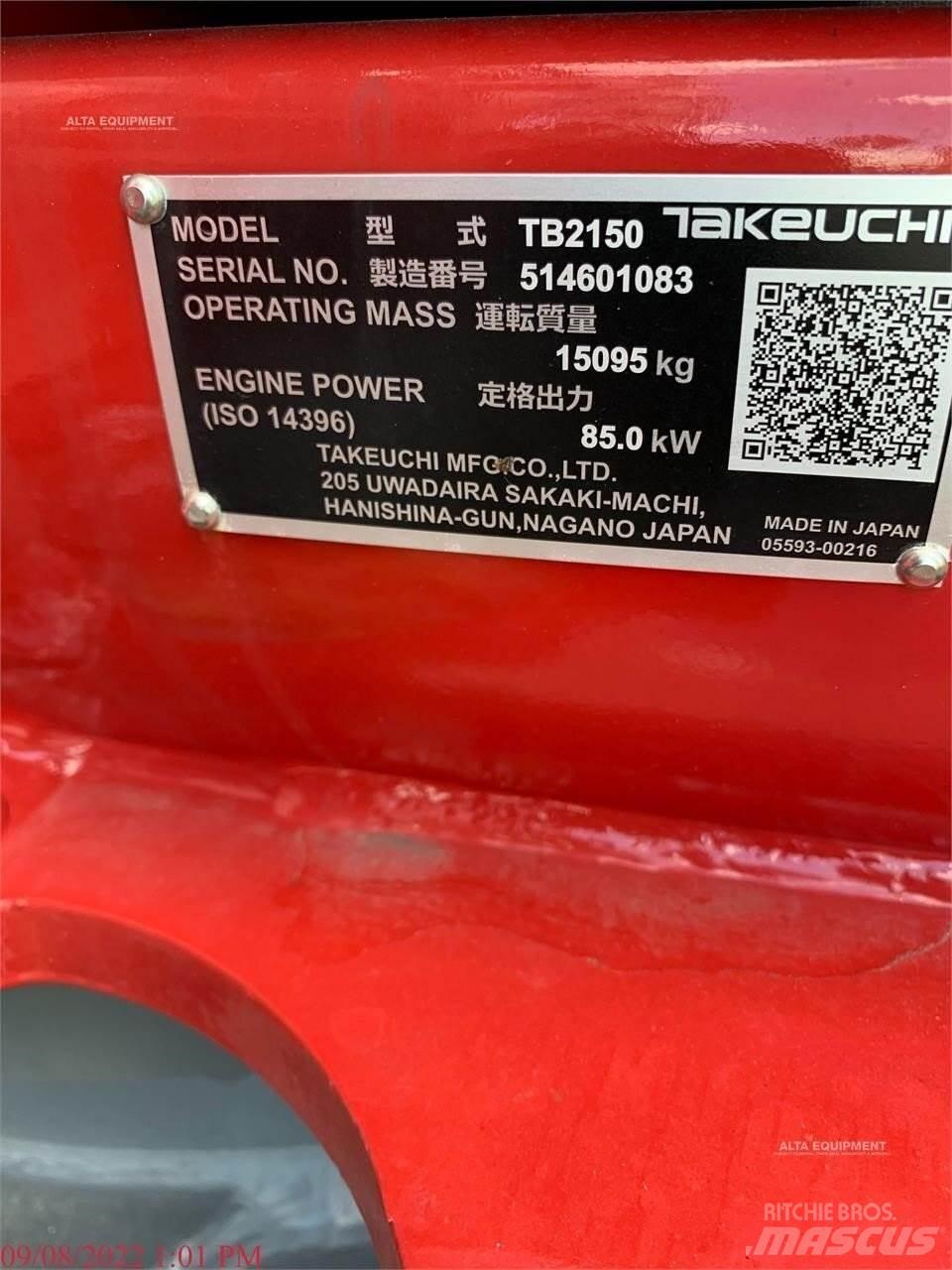 Takeuchi TB2150 Bageri guseničari