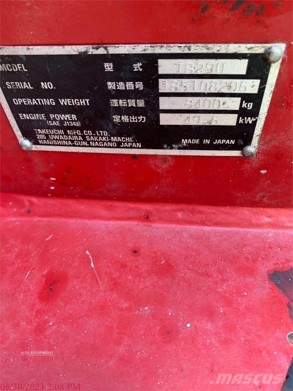 Takeuchi TB290 Bageri guseničari