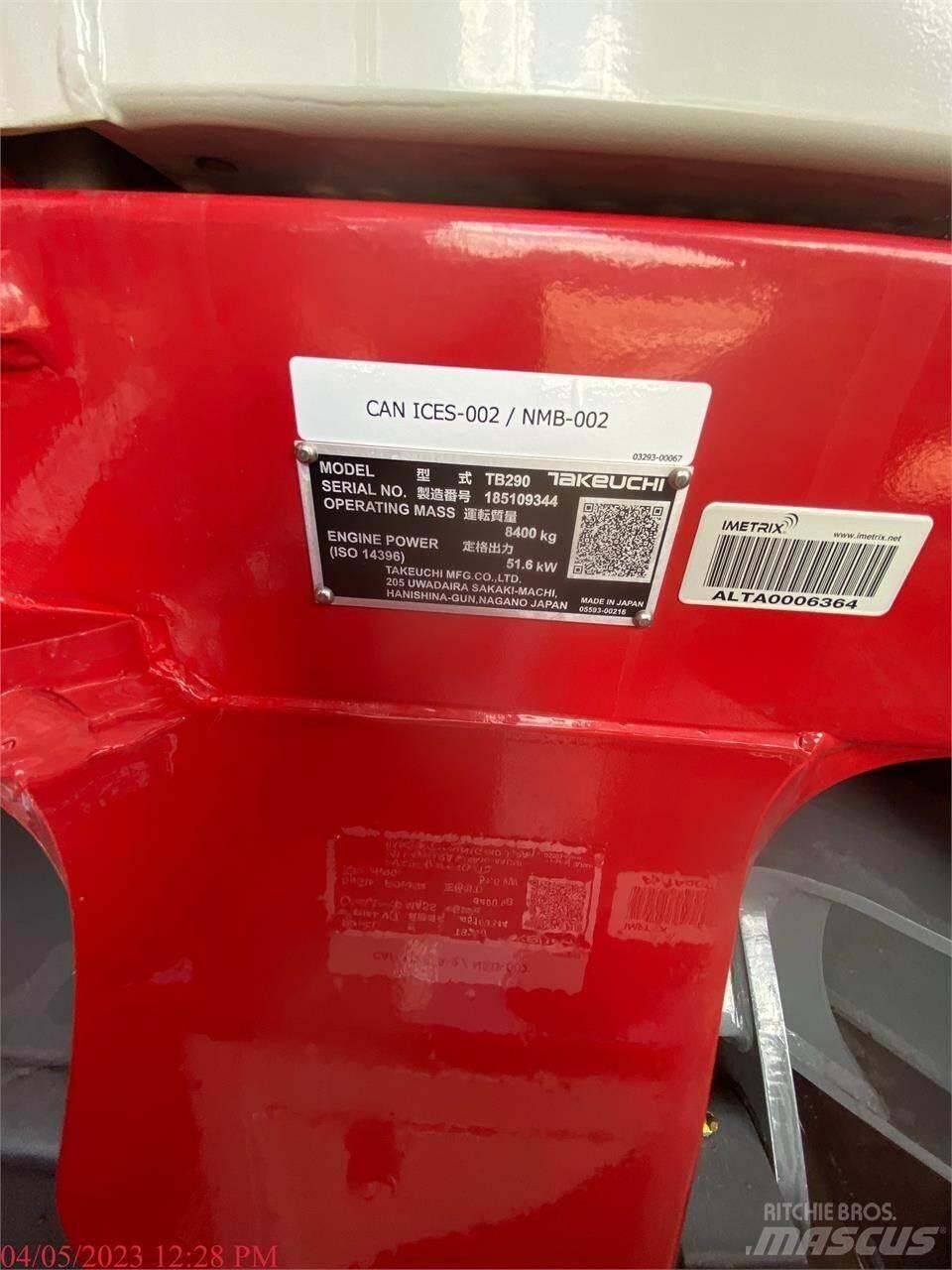 Takeuchi TB290 Bageri guseničari