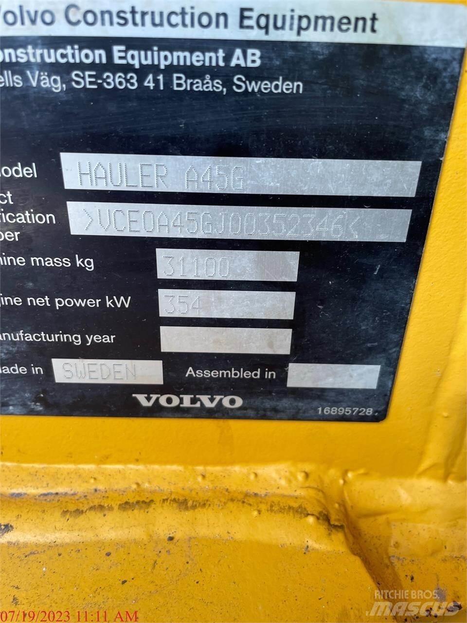 Volvo A45G Zglobni damperi