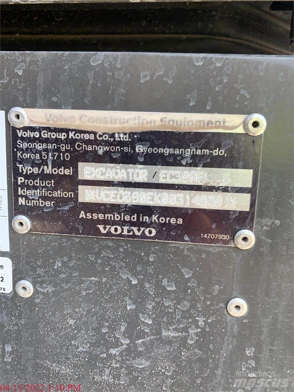 Volvo EC380EL Bageri guseničari