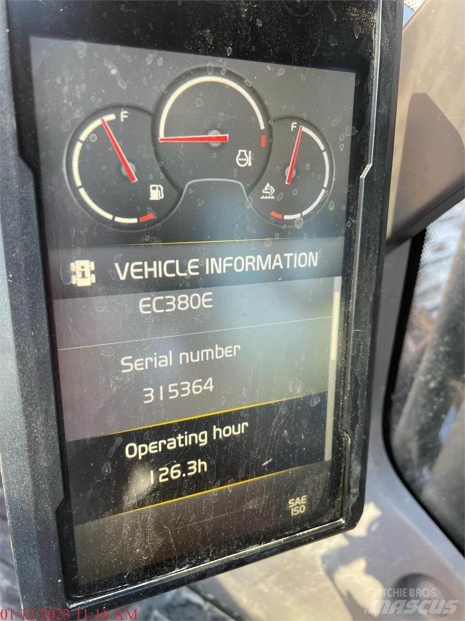 Volvo EC380EL Bageri guseničari