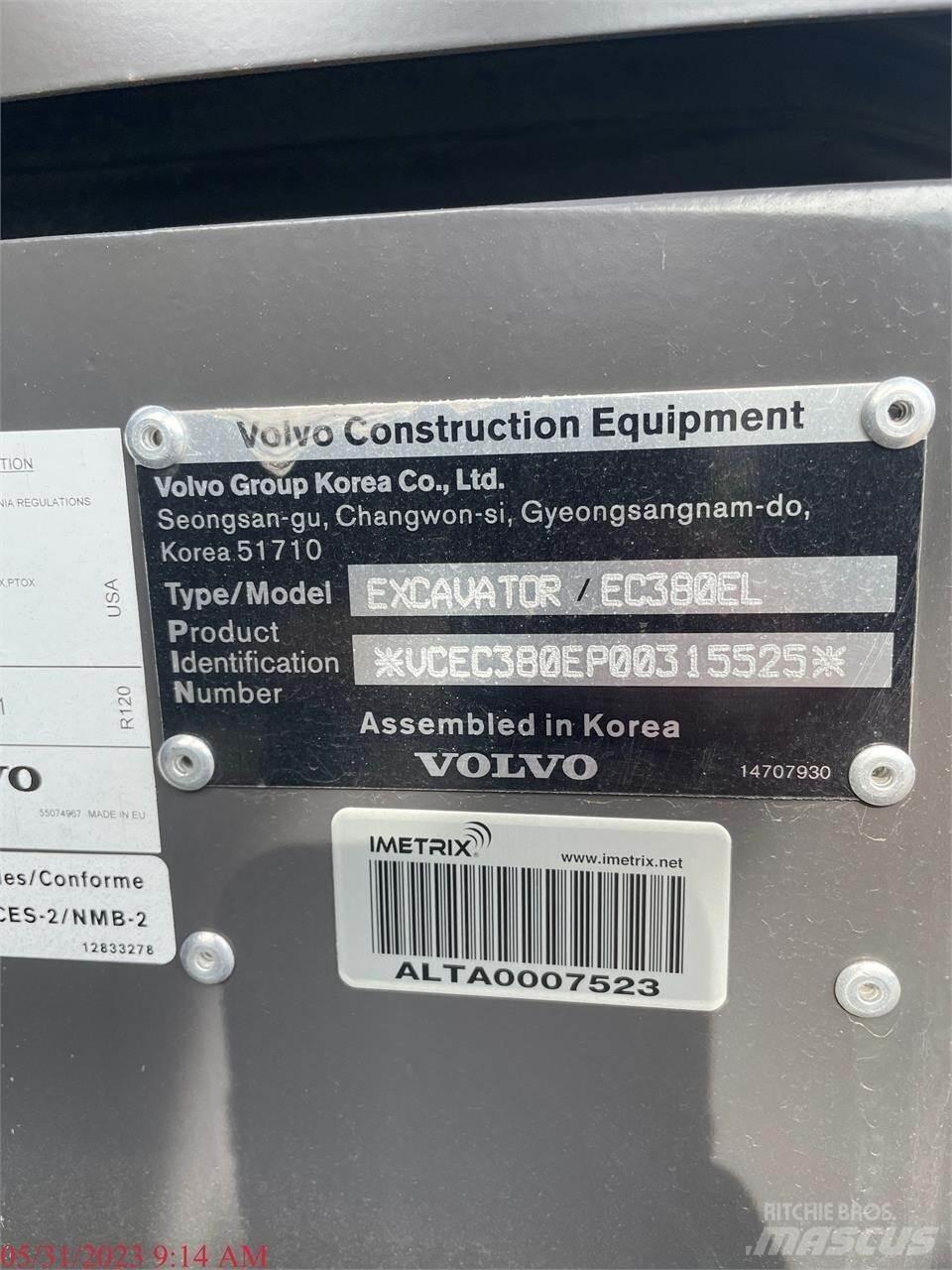 Volvo EC380EL Bageri guseničari