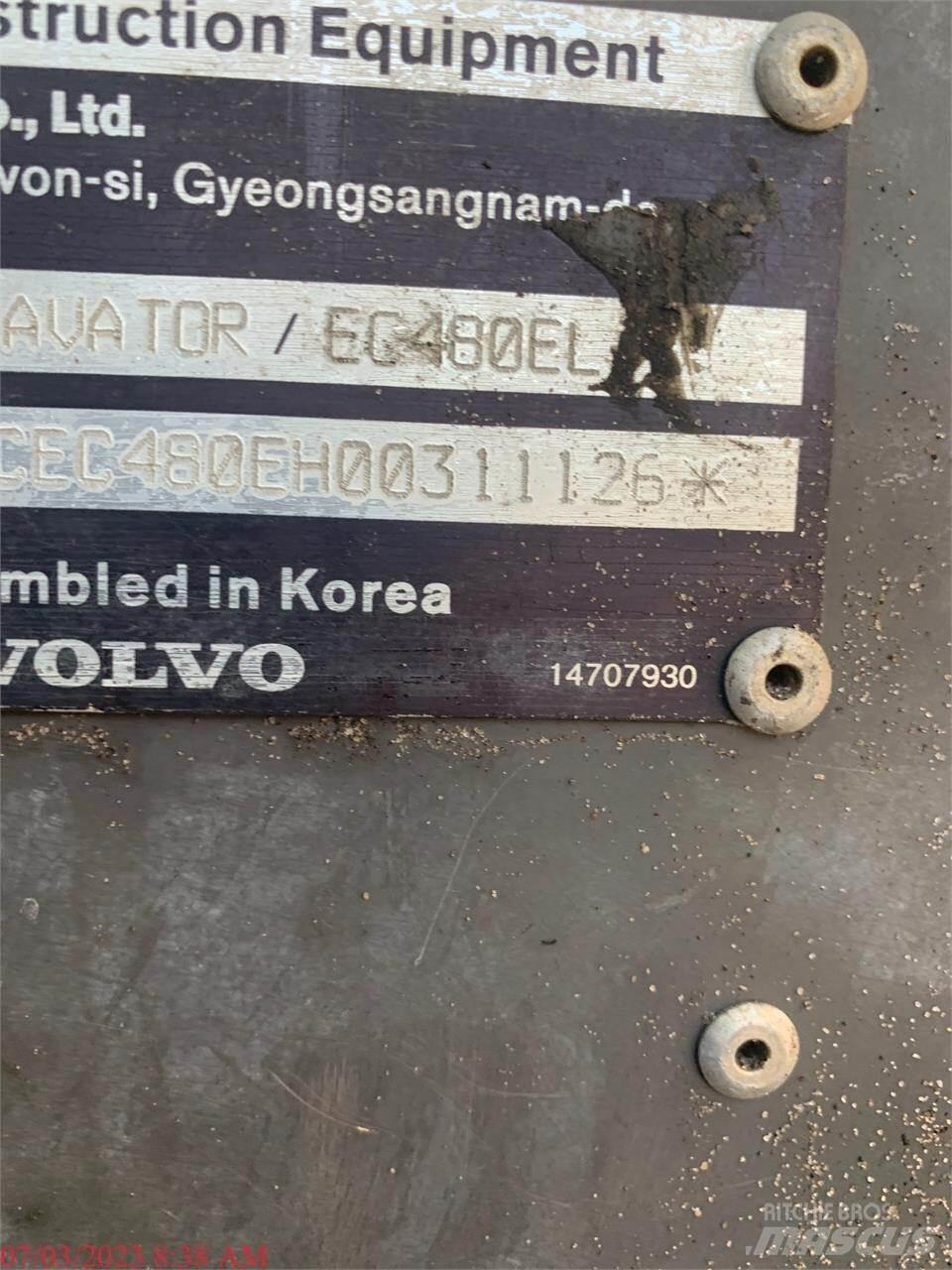 Volvo EC480EL Bageri guseničari