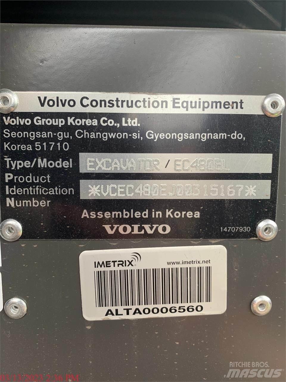 Volvo EC480EL Bageri guseničari